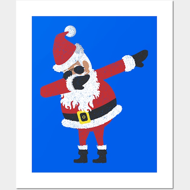 Dabbing Santa Christmas Wall Art by Tingsy